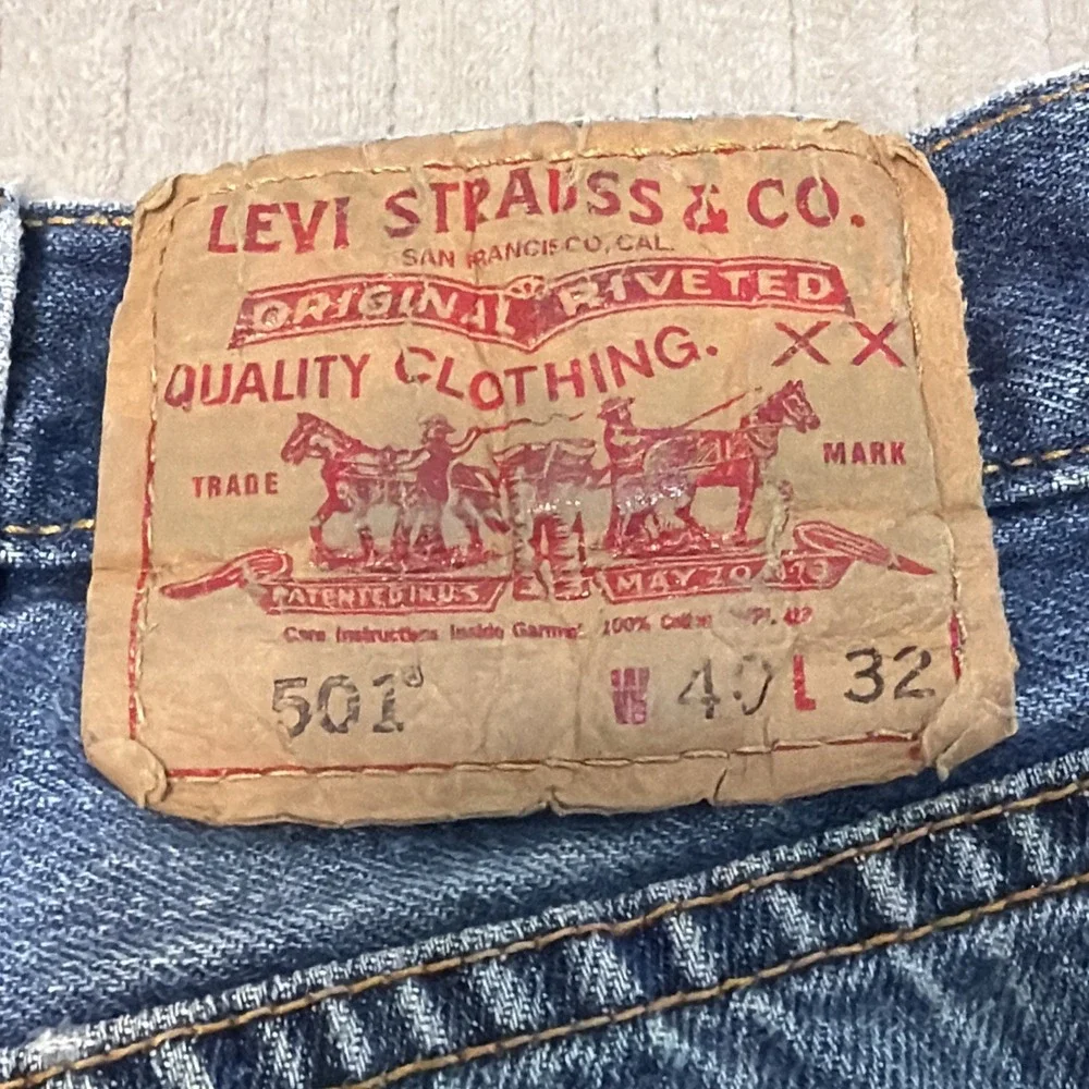 Levi's 501XX Jeans Men 40x32 FIts (38x31) Button Fly Vintage Y2K